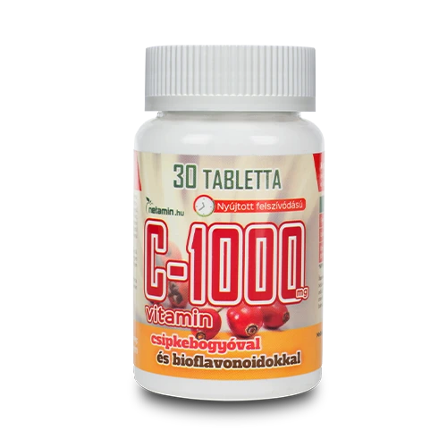 Netamin C-vitamin 1000 mg tabletta csipkebogyóval és bioflavonoidokkal